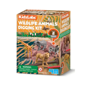 KIDZLABS WILDLIFE ANIMALS DIGGING KIT 4M