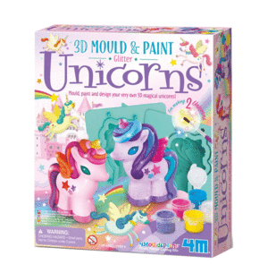 MOULD & PAINT 3D GLITTER UNICORNS