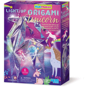 KIDZMAKER HOLOGRAPHIC LIGHT UP ORIGAMI UNICORN