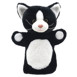 CAT BLACK AND WHITE PUPPET