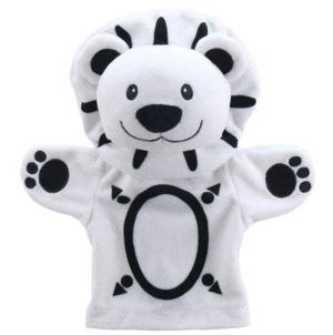 MY FIRST BLACK AND WHITE PUPPET LION
