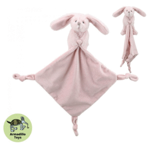 PINK BUNNY FINGER PUPPET COMFORTER