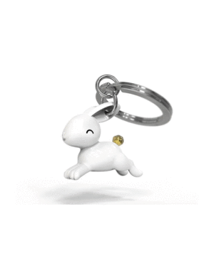 METALMORPHOSE KEYCHAIN JUMPING BUNNY