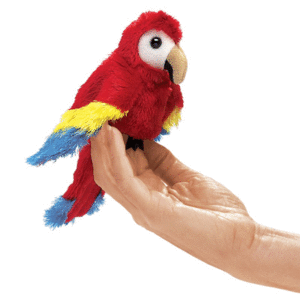 MINI SCARLET MACAW FINGER PUPPET
