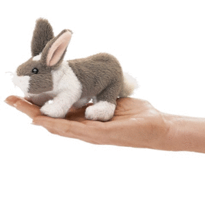 MINI RABBIT, BUNNY FINGER PUPPET