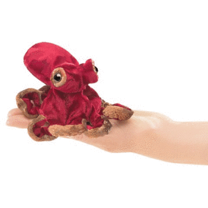 MINI PUPPET RED OCTOPUS