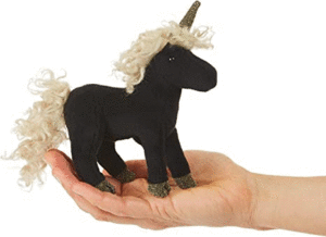 PUPPET MINI BLACK UNICORN