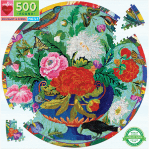 BOUQUET AND BIRDS - 500 PCS ROUND PUZZLE