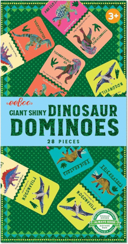GIANT SHINY DINOSAUR DOMINOES - 28 PIECES