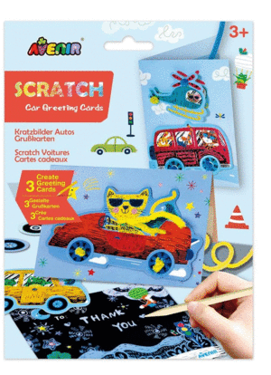 SCRATCH ART - GREETING CARDS - CARS