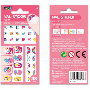 NAIL STICKERS GLITTER UNICORN