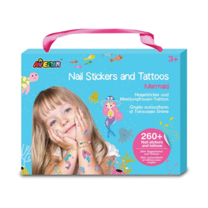 NAIL STICKERS AND TATTOOS MERMAIDS