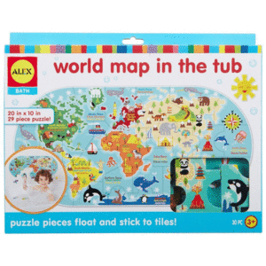 WORLD MAP IN THE TUB