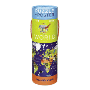 200 PUZZLE + POSTER  WORLD ANIMALS