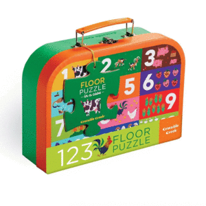 24-PIECE PUZZLE CASE - BARNYARD 123