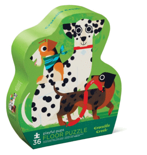 36 PCS PLAYFUL PUPS FLOOR PUZZLE