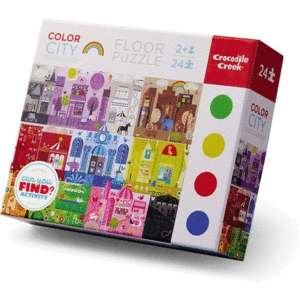 24PC FLOOR PUZZLE COLOR CITY -  INCLUDES CAN YOU FIND? ACTIVITY