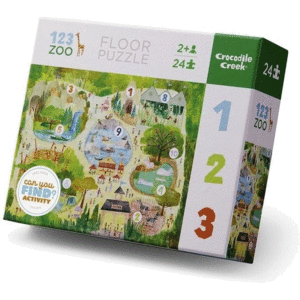 24PC FLOOR PUZZLE ZOO - INCLUDES CAN YOU FIND ? ACTIVITY