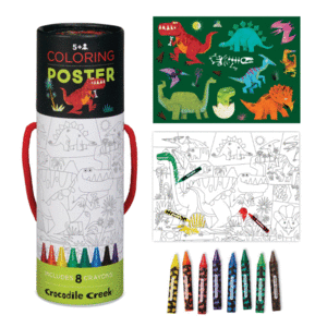 COLOR A POSTER DINOSAURS & STICKERS