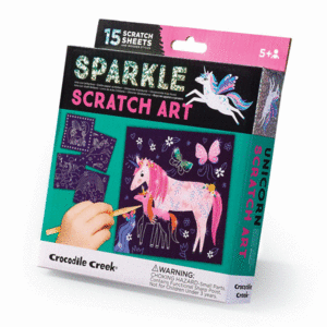 SPARKLE SCRATCH ART CARDS UNICORN