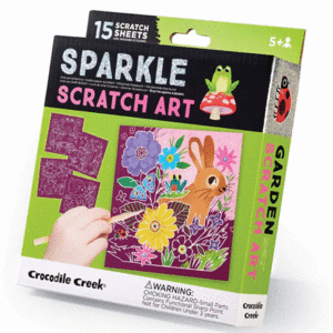 SPARKLE SCRATCH ART CARDS GARDEN