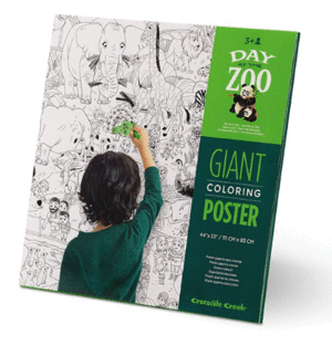 GIANT COLORING POSTER - DAY AT THE ZOO