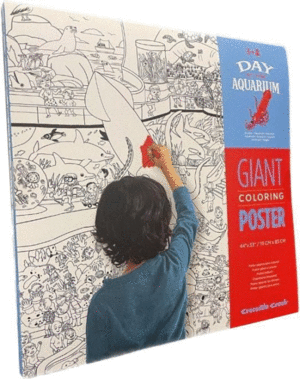GIANT COLORING POSTER - DAY AT THE AQUARIUM