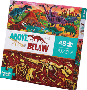 CHILDRENS PUZZLE DINOSAUR WORLD ABOVE AND BELOW 48 PIEZAS