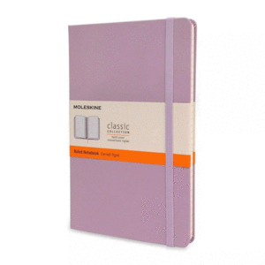MOLESKINE LIBRETA CLÁSICA GRANDE LILA HOJA RAYADA TAPA DURA