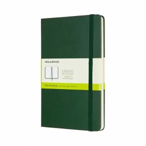 MOLESKINE: LIBRETA CLÁSICA GRANDE VERDE MIRTO HOJA BLANCA PASTA DURA