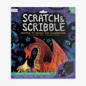 OOLY SCRATCH AND SCRIBBLE SCRATCH ART KIT FANTASTIC DRAGON