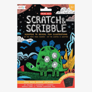 OOLY MINI SCRATCH & SCRIBBLE ART KIT DINO DAYS