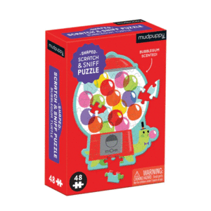 BUBBLEGUM TURTLE 48 PIECE SCRATCH AND SNIFF SHAPED MINI PUZZLE