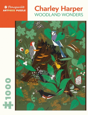 PUZZLE. CHARLEY HARPER WOODLAND WONDERS 1000 PIECES