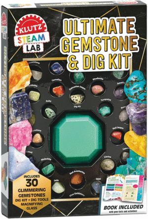 KLUTZ STEAM LAB ULTIMATE GEMSTONE & DIG KIT