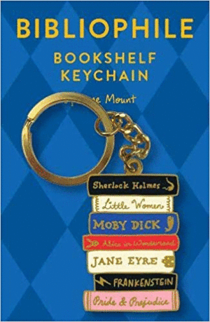 BIBLIOPHILE BOOKSHELF KEYCHAIN