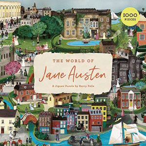 THE WORLD OF JANE AUSTEN : A JIGSAW PUZZLE WITH 60 CHARACTERS AND GREAT HOUSES TO FIND