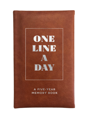 VEGAN LEATHER ONE LINE A DAY: A FIVE-YEAR MEMORY BOOK