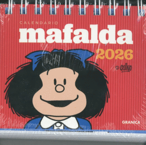 CALENDARIO MAFALDA 2026 ROJO ESCRITORIO