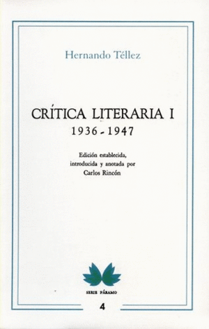CRÍTICA LITERARIA I. 1936-1947