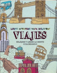 LIBRO ARTISITICO PARA COLOREAR: VIAJES 